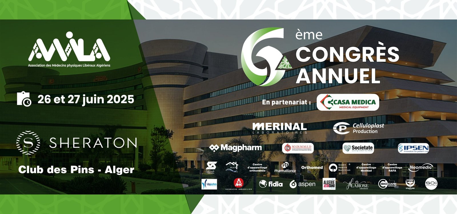 6ème congrès annuel – Sheraton, Alger – 26 et 27 Juin 2025